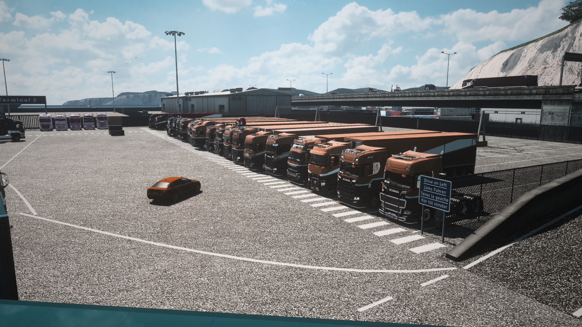 Pean convoy lineup at event start
